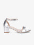 Sandales vernies en simili à talon - Argent - 5