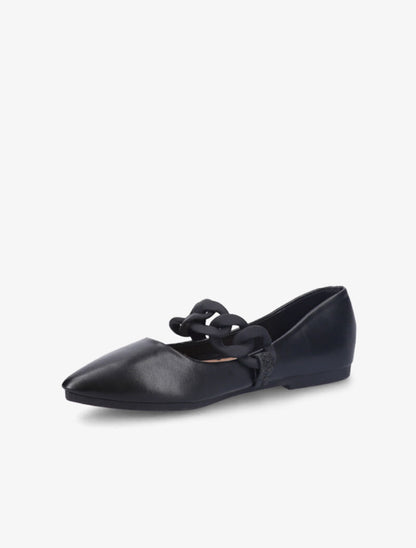 Ballerines à chaîne décorative - Noir - 3