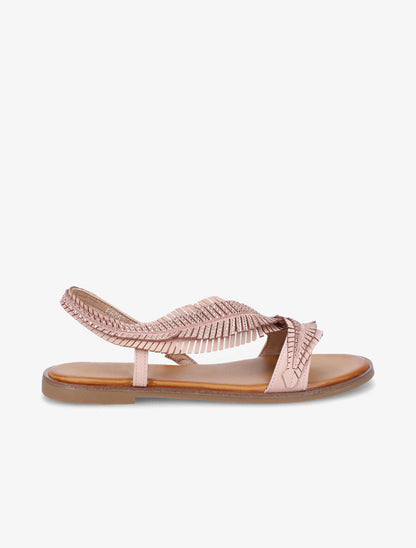 Nu-pieds fantaisies à strass - Rose - 1