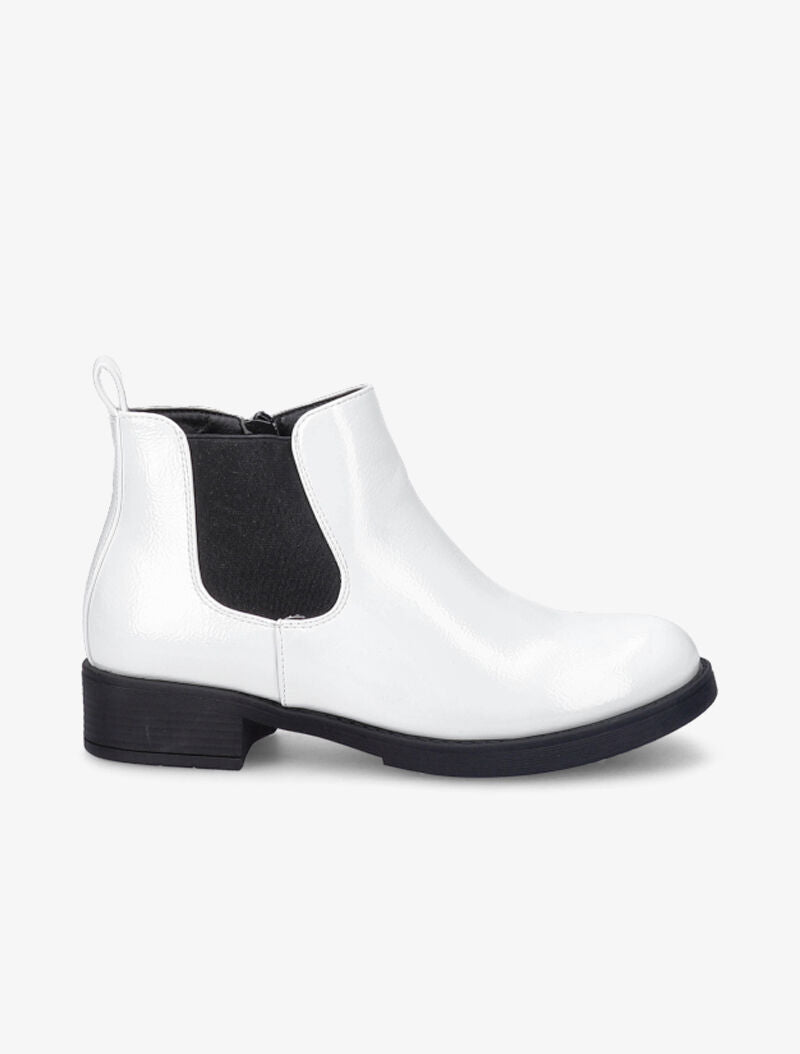 Bottines style chelsea vernies - Blanc - 2