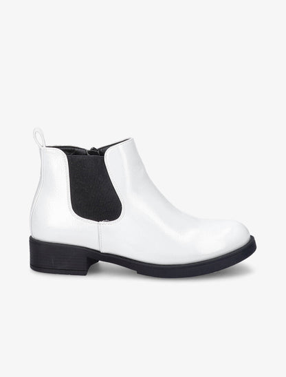 Bottines style chelsea vernies - Blanc - 2