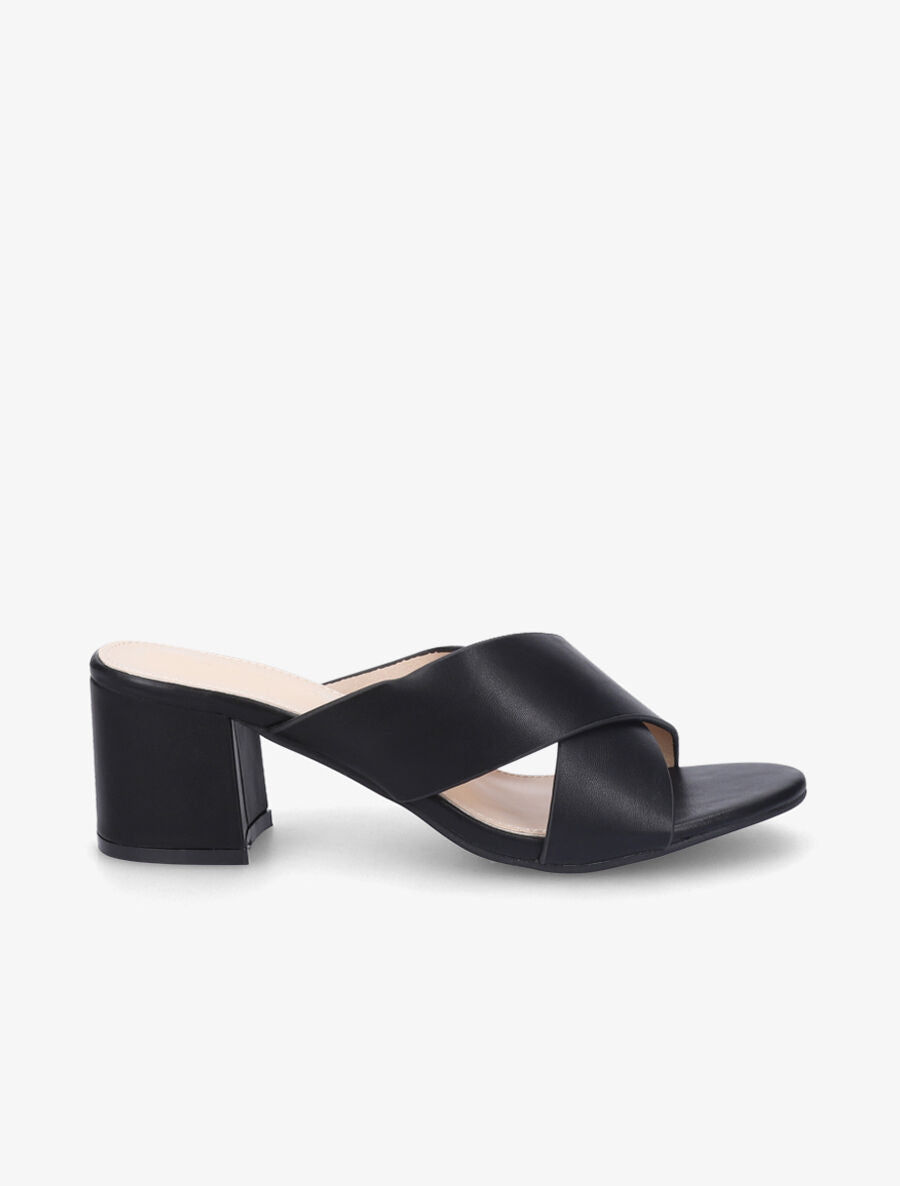 Mules à brides croisées - Noir - 1