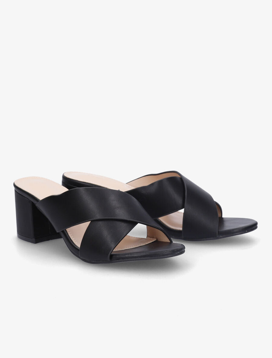 Mules à brides croisées - Noir - 4