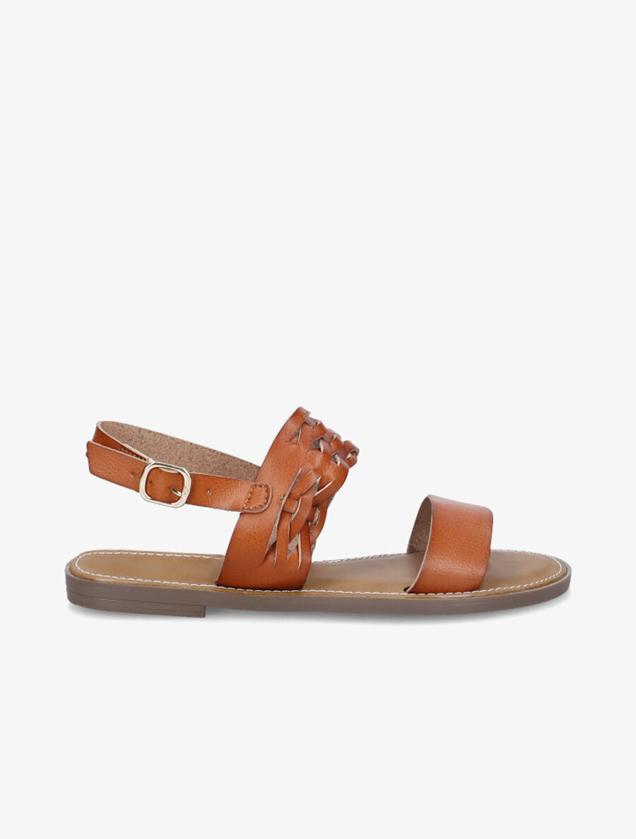 Nu-pieds classiques en simili - Camel - 1