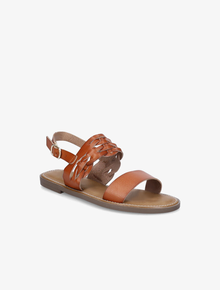 Nu-pieds classiques en simili - Camel - 2