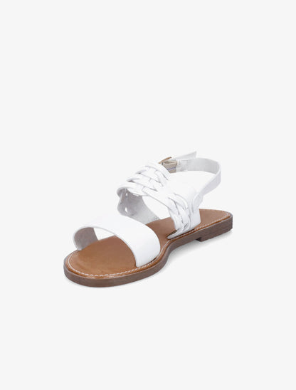 Nu-pieds classiques en simili - Blanc - 3