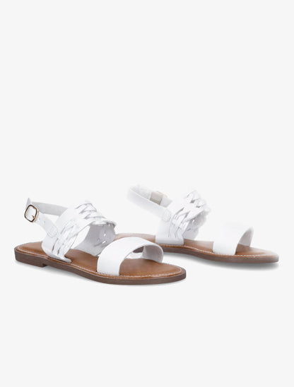 Nu-pieds classiques en simili - Blanc - 4