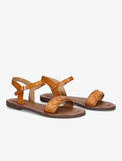 Nu-pieds à bride style écailles - Ocre - 4