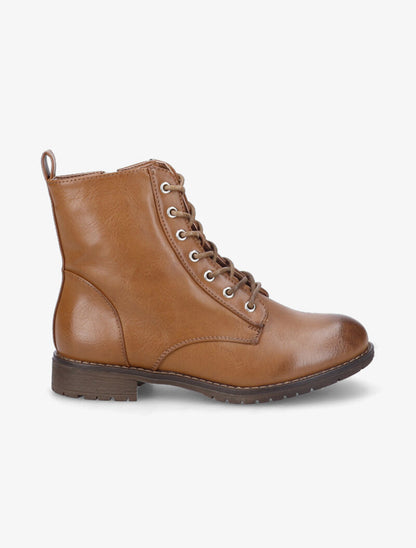 Bottines rangers à lacets - Camel - 2