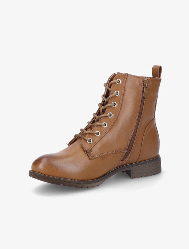 Bottines rangers à lacets - Camel - 4