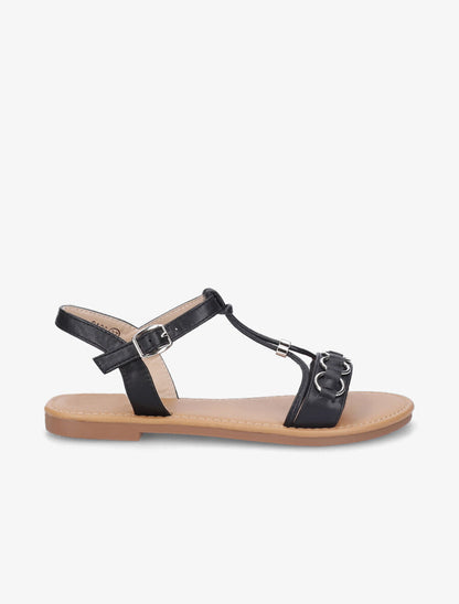 Nu-pieds brides à anneaux - Noir - 1