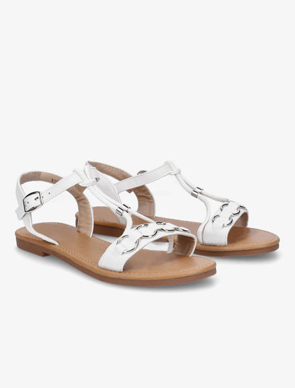 Nu-pieds brides à anneaux - Blanc - 4