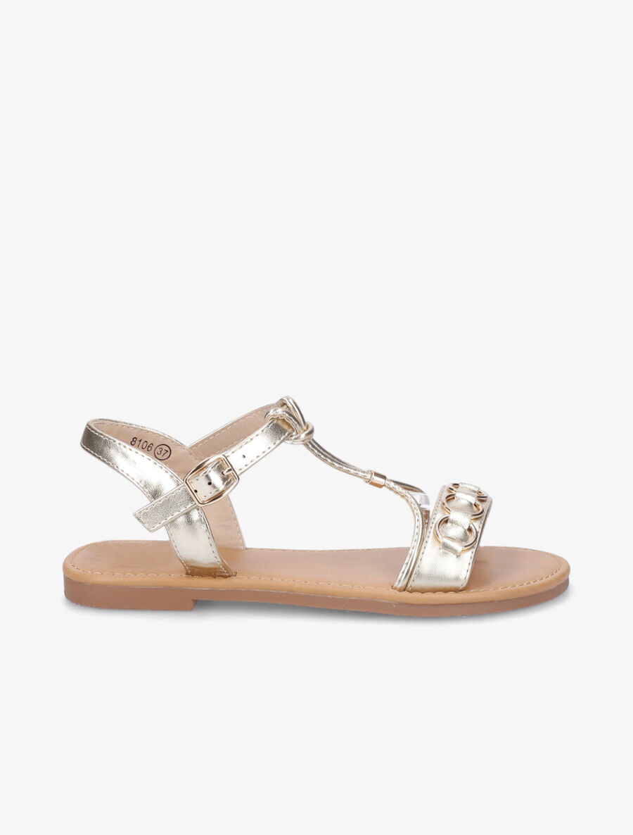Nu-pieds brides à anneaux - Or - 1
