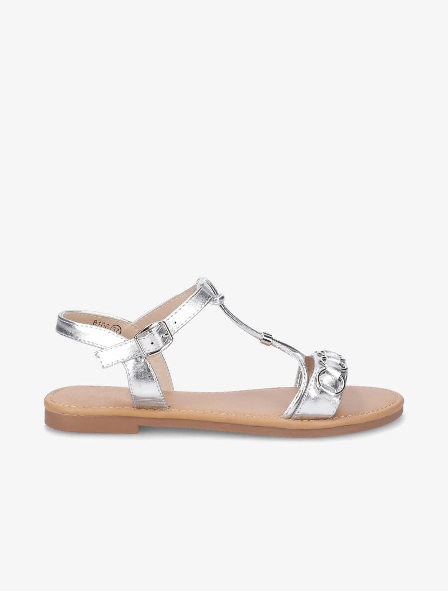 Nu-pieds brides à anneaux - Argent - 5