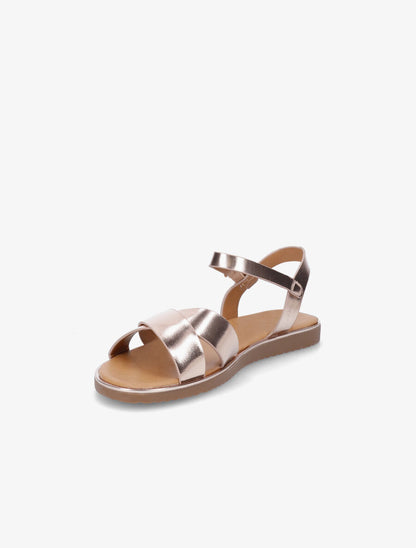 Nu-pieds basiques croisés - Rose gold - 3