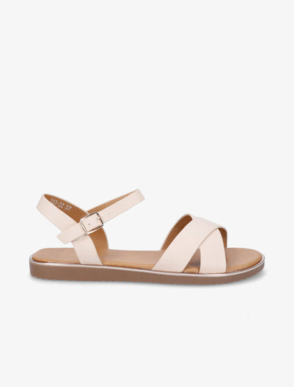 Nu-pieds basiques croisés - Beige - 5