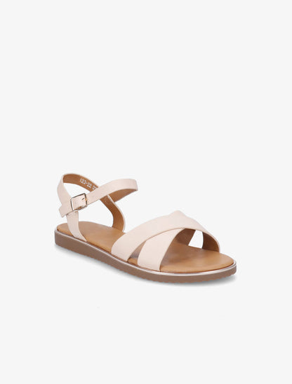 Nu-pieds basiques croisés - Beige - 2