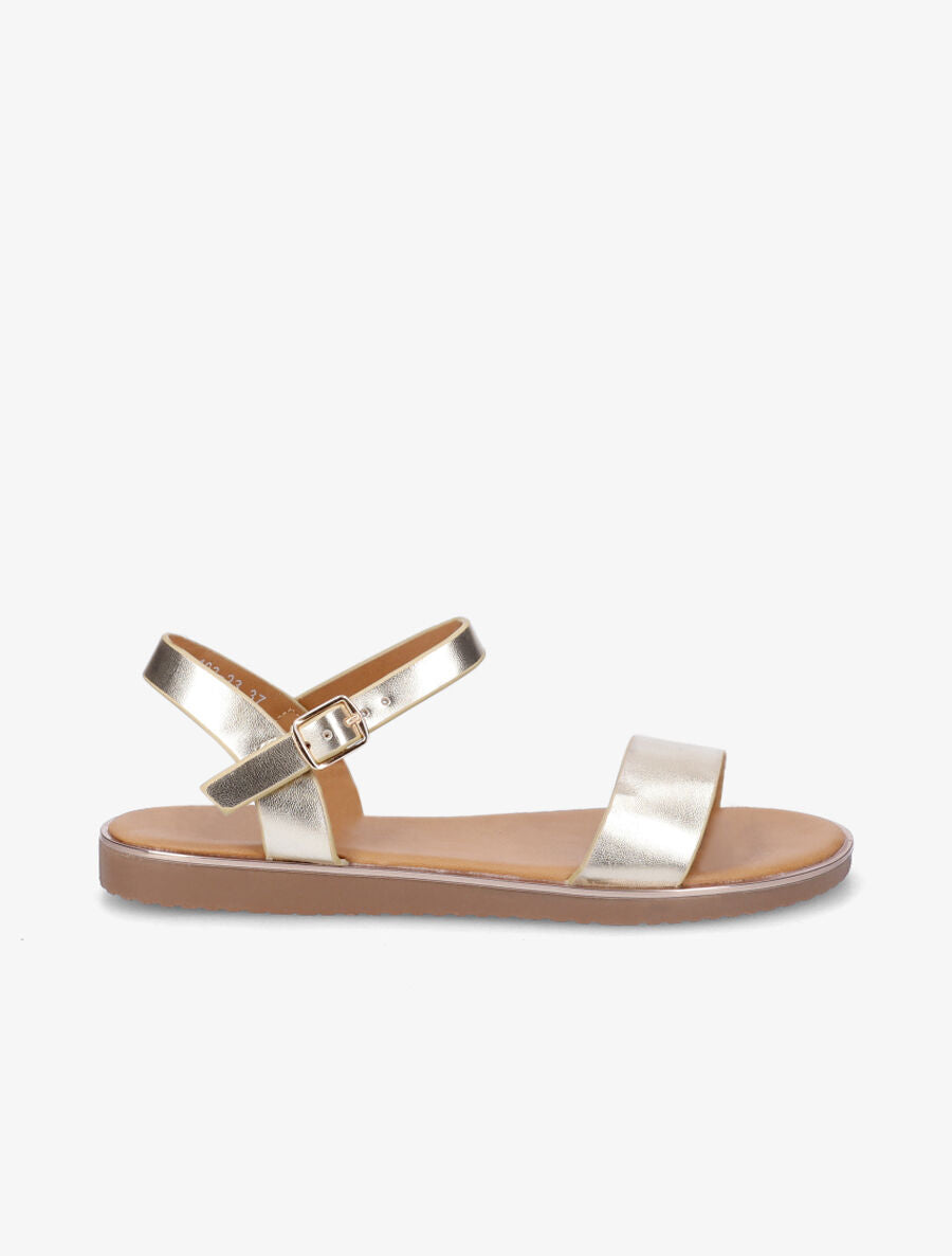 Nu-pieds basiques en simili - Or - 5