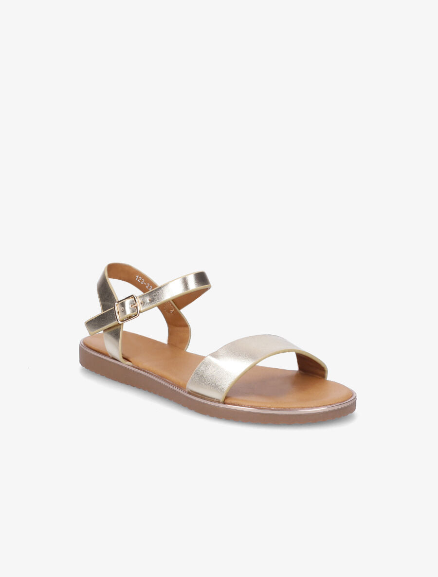 Nu-pieds basiques en simili - Or - 2