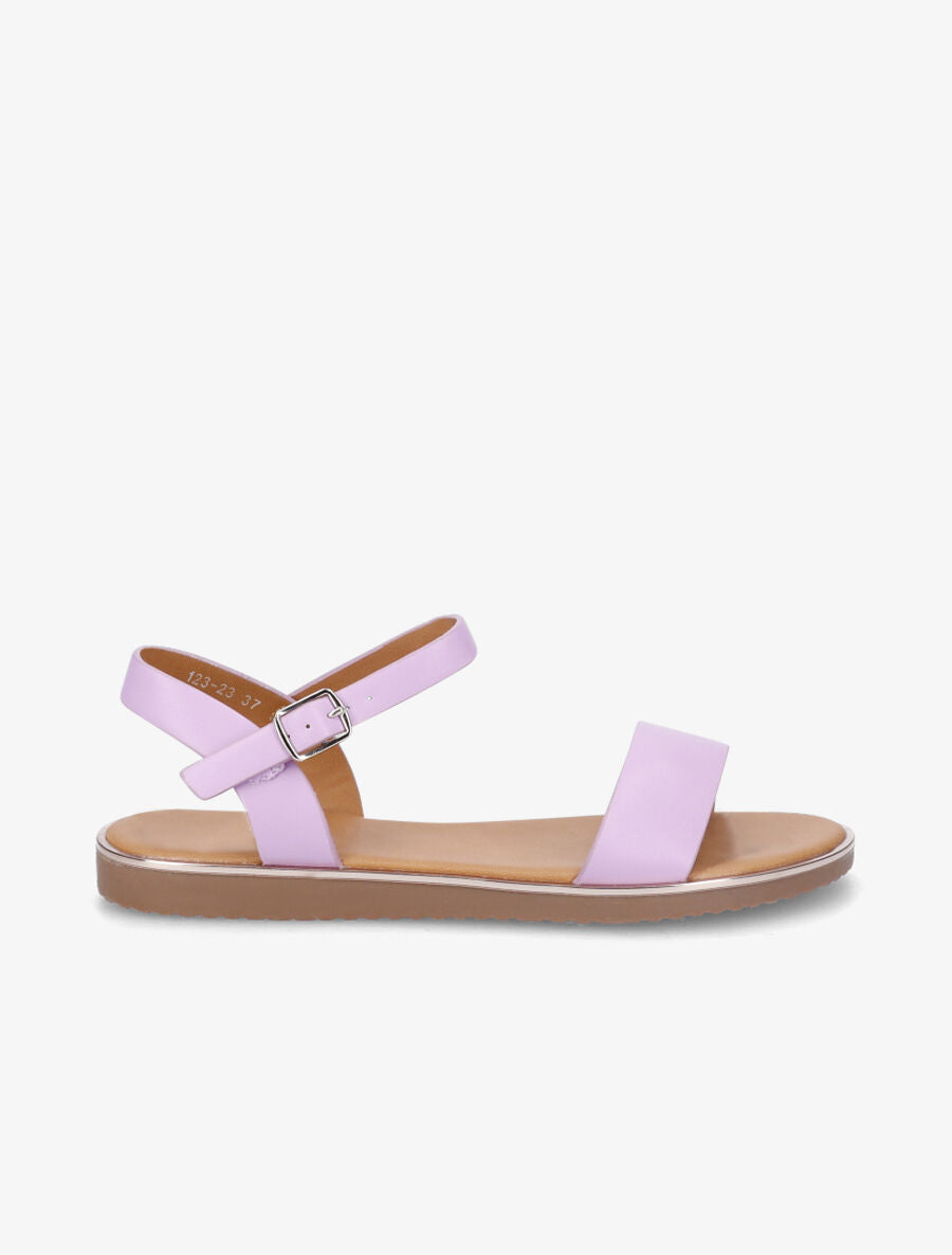 Nu-pieds basiques en simili - Lilas - 1