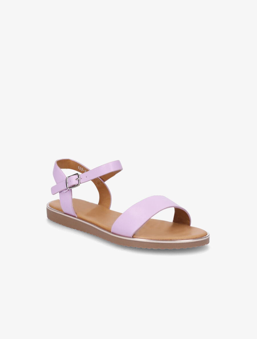 Nu-pieds basiques en simili - Lilas - 2