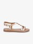 Nu-pieds en simili torsadé - Rose gold - 1