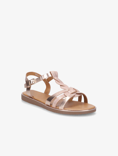 Nu-pieds torsadés et irisés - Rose gold - 2