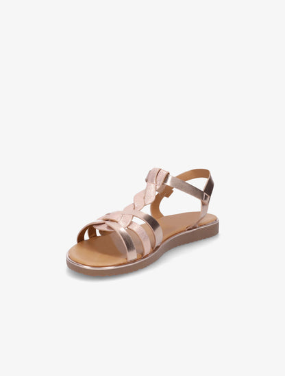 Nu-pieds torsadés et irisés - Rose gold - 3
