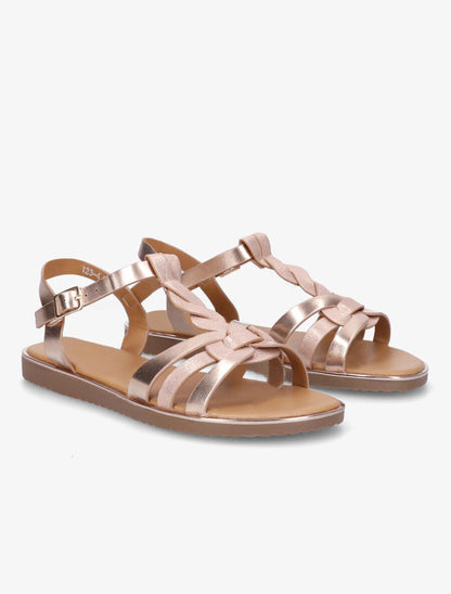 Nu-pieds torsadés et irisés - Rose gold - 4