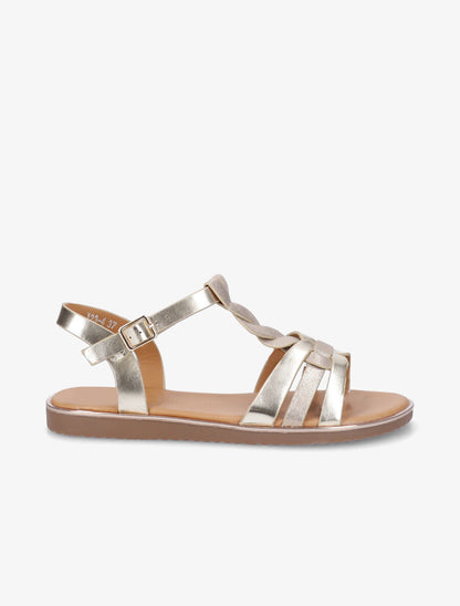 Nu-pieds torsadés et irisés - Or - 2