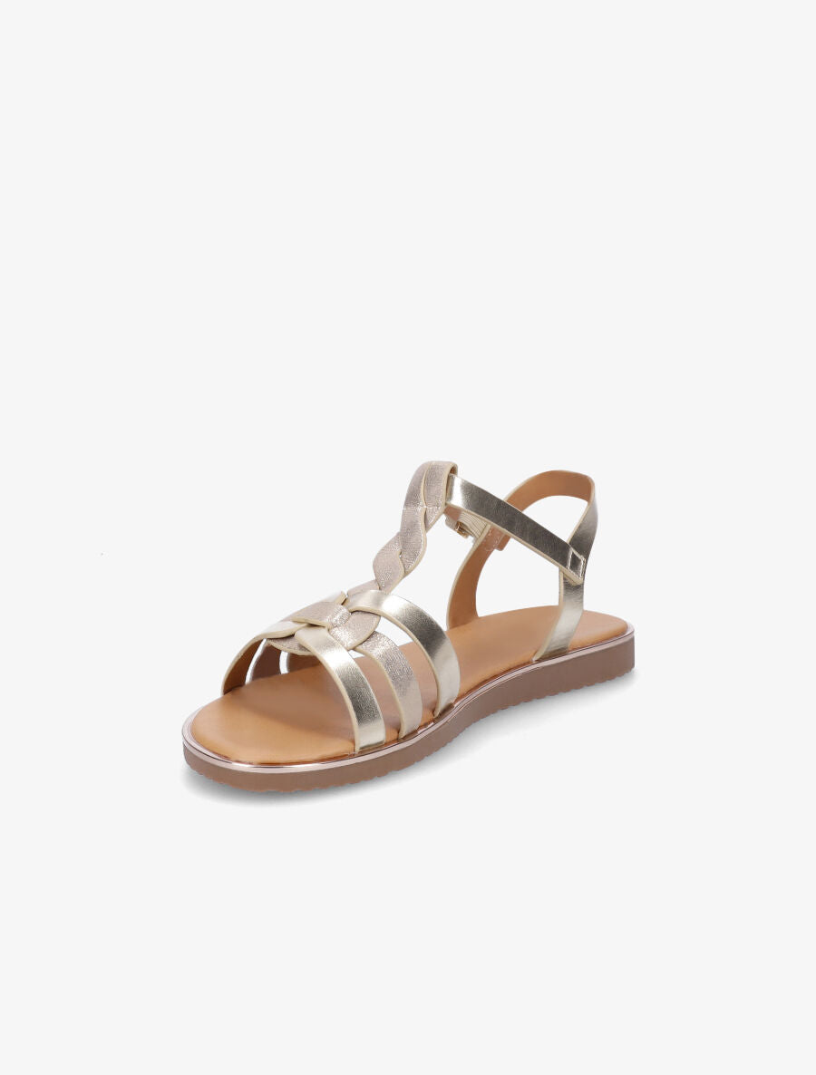 Nu-pieds torsadés et irisés - Or - 4