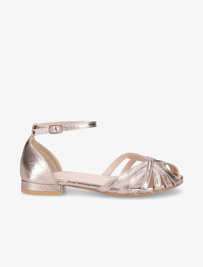 Nu-pieds multi-brides en simili - Rose gold - 5