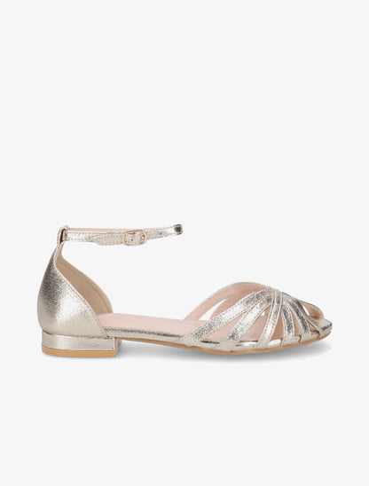 Nu-pieds multi-brides en simili - Or - 1
