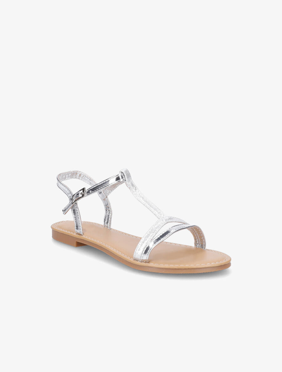 Nu-pieds à bride en T - Argent - 3