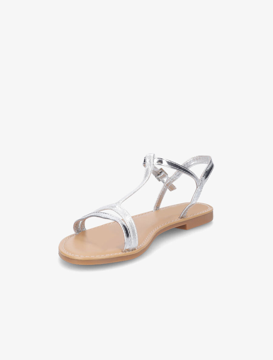 Nu-pieds à bride en T - Argent - 4