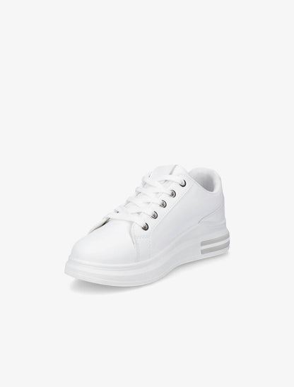 Sneakers classique en simili - Blanc - 3