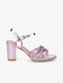 Sandales en simili à brides entrelacées - Lilas - 1