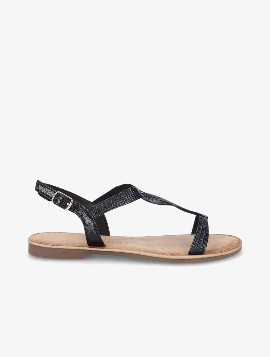 Nu-pieds torsadés - Noir - 5
