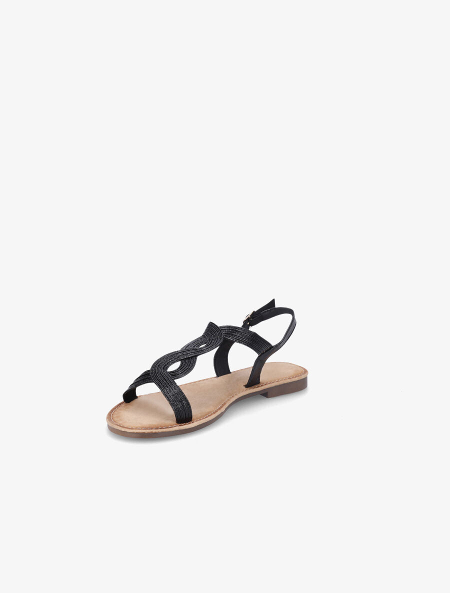 Nu-pieds torsadés - Noir - 3