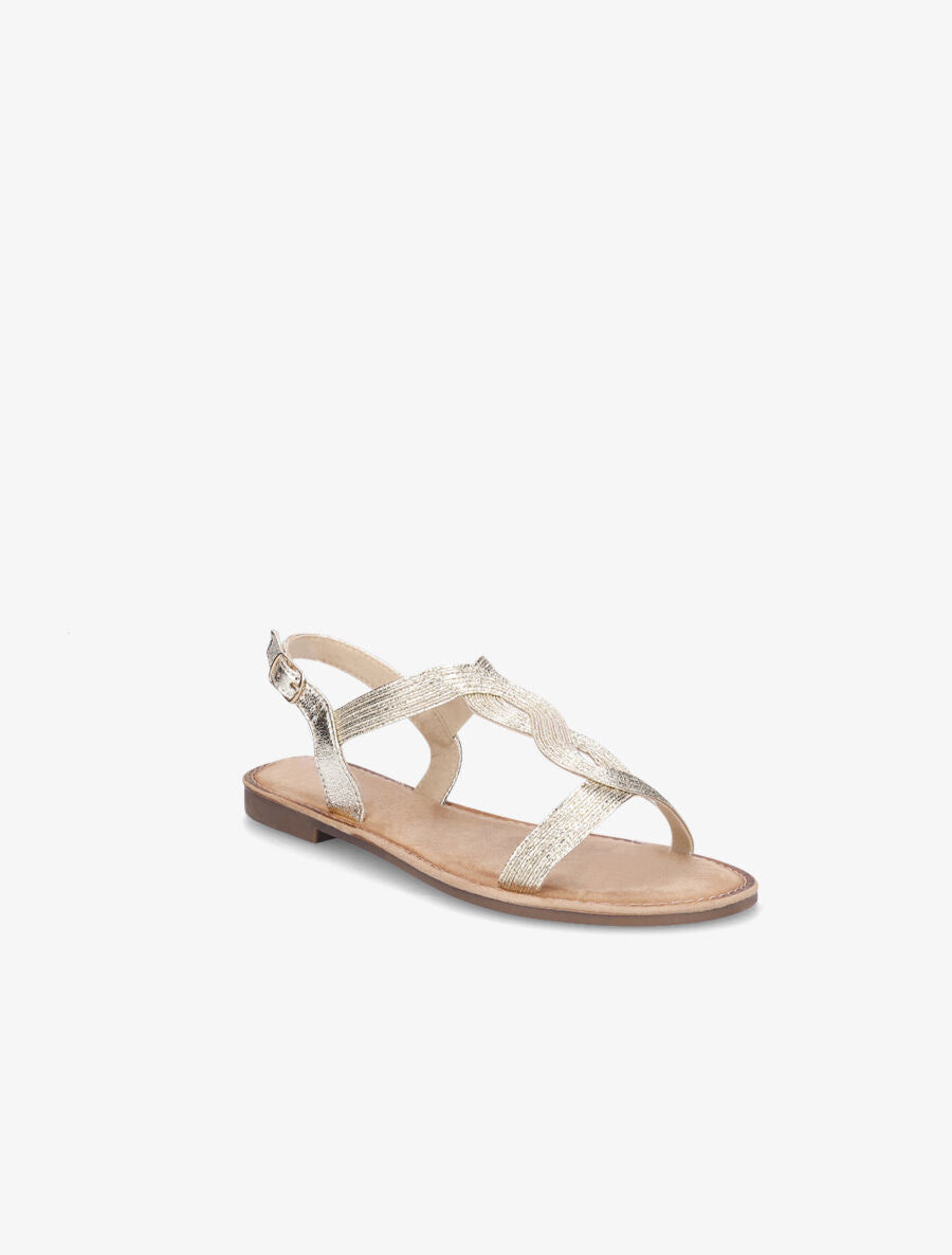 Nu-pieds torsadés - Or - 2