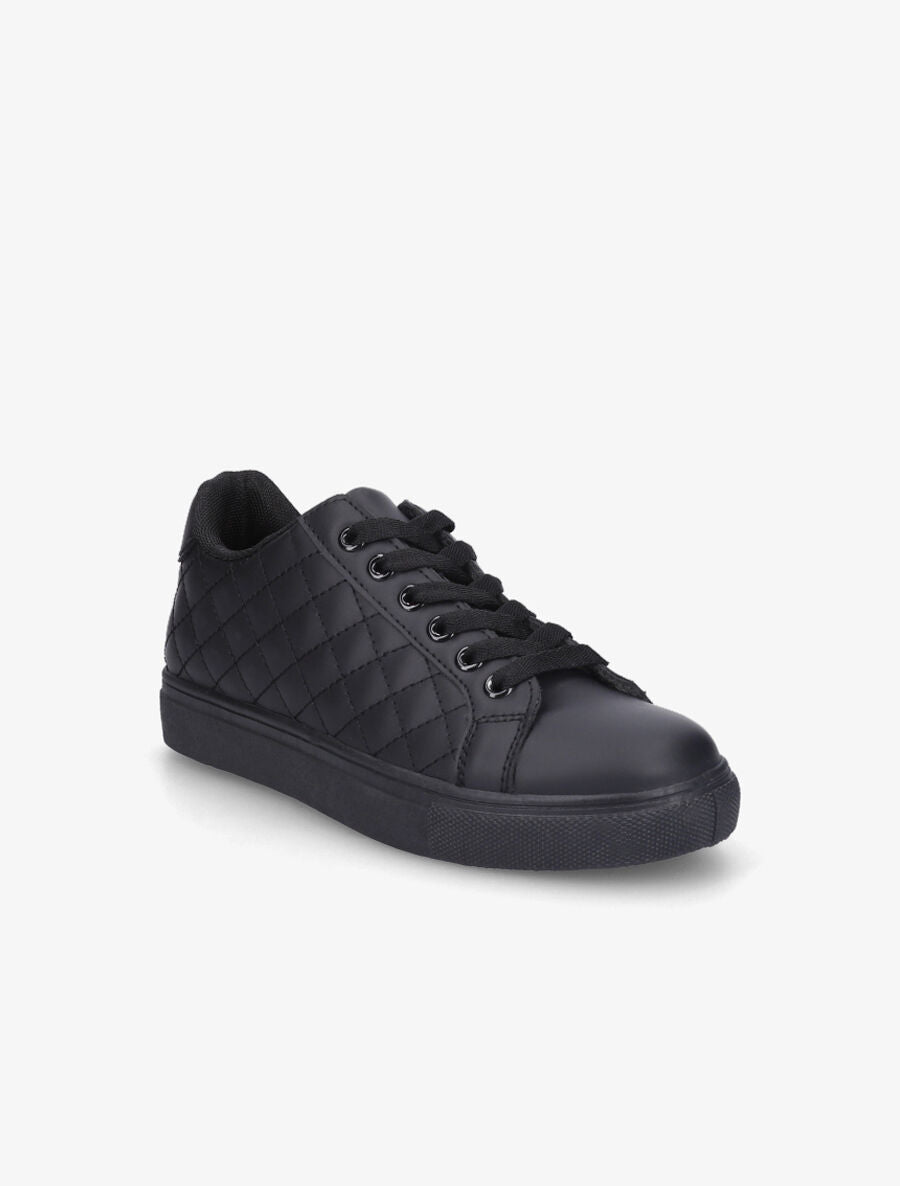 Sneakers en simili matelassés - Noir - 2