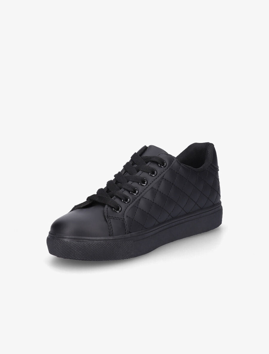 Sneakers en simili matelassés - Noir - 3