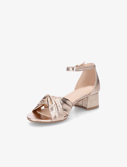 Sandales à talon effet craquelé - Rose gold - 3