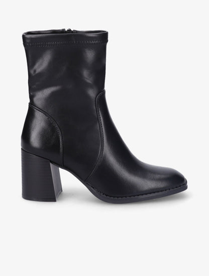 Bottines à talon à bouts carrés - Noir - 2