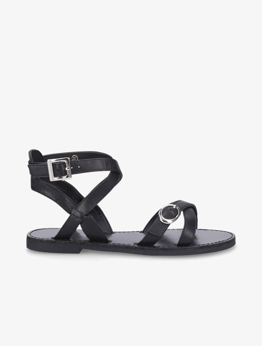 Nu-pieds à boucles - Noir - 1