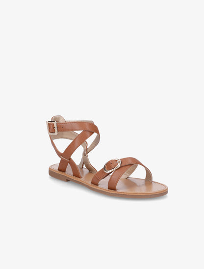 Nu-pieds à boucles - Camel - 2