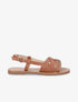 Nu-pieds en simili brides croisées - Camel - 5