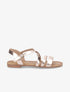 Nu-pieds en simili à brides croisées - Rose gold - 1