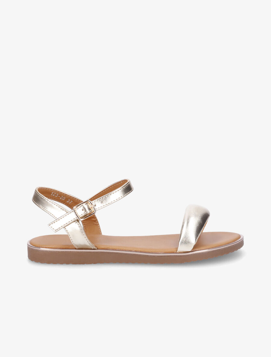 Nu-pieds à brides matelassées - Or - 5