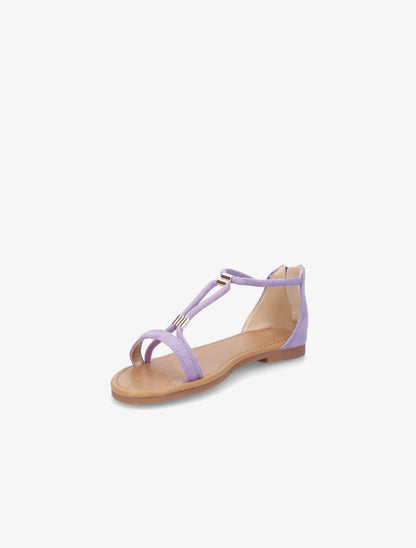 Nu-pieds en suédine - Lilas - 3